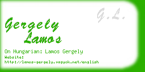 gergely lamos business card